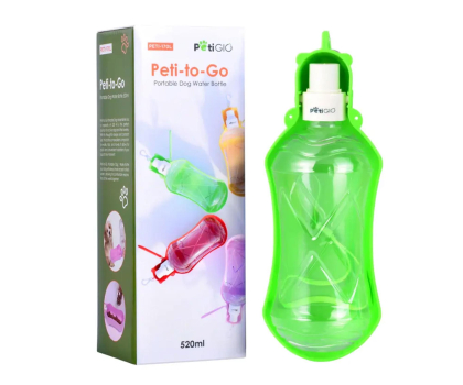 Artykuły dla zwierząt PetiGIO PETI-170L-G butelka na wodę 520ml zielona